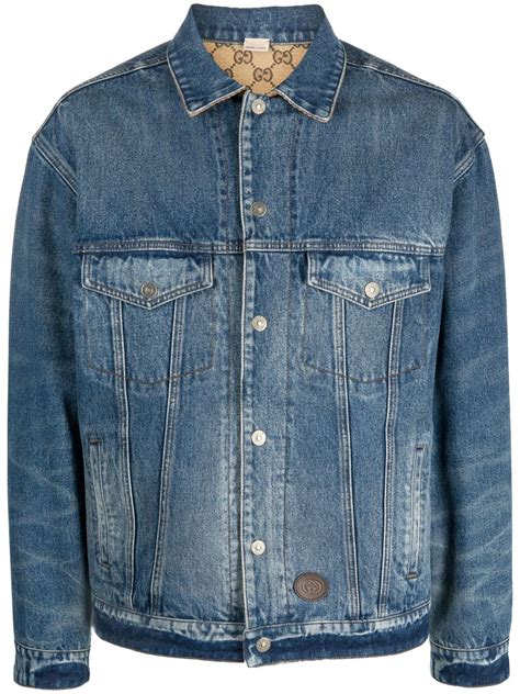 gucci ghost denim jacket|Gucci denim jacket reversible.